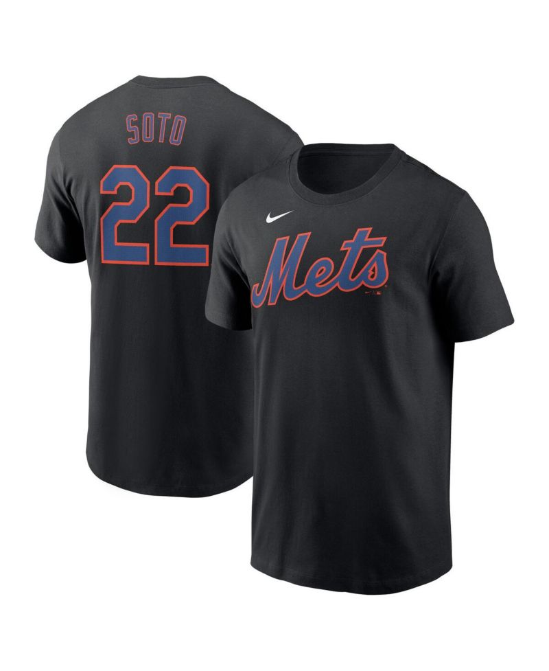 Men's Juan Soto Black New York Mets Fuse Name & Number T-Shirt