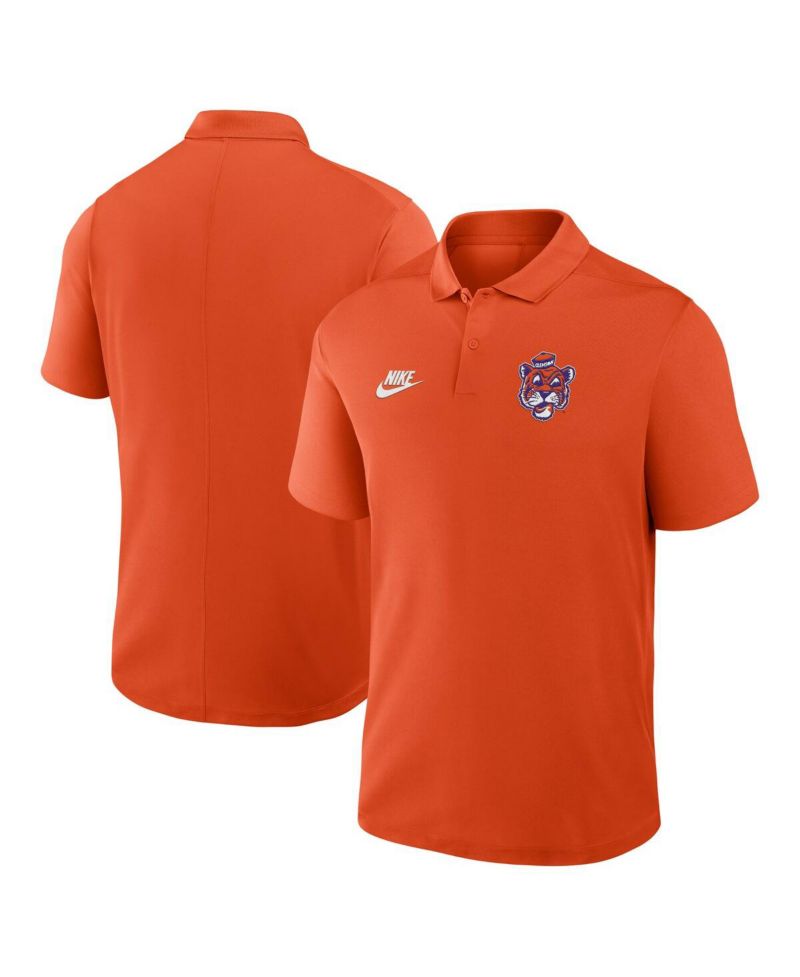 Men's Orange Clemson Tigers Primetime Victory Legacy Vault Logo Performance Polo Shirt