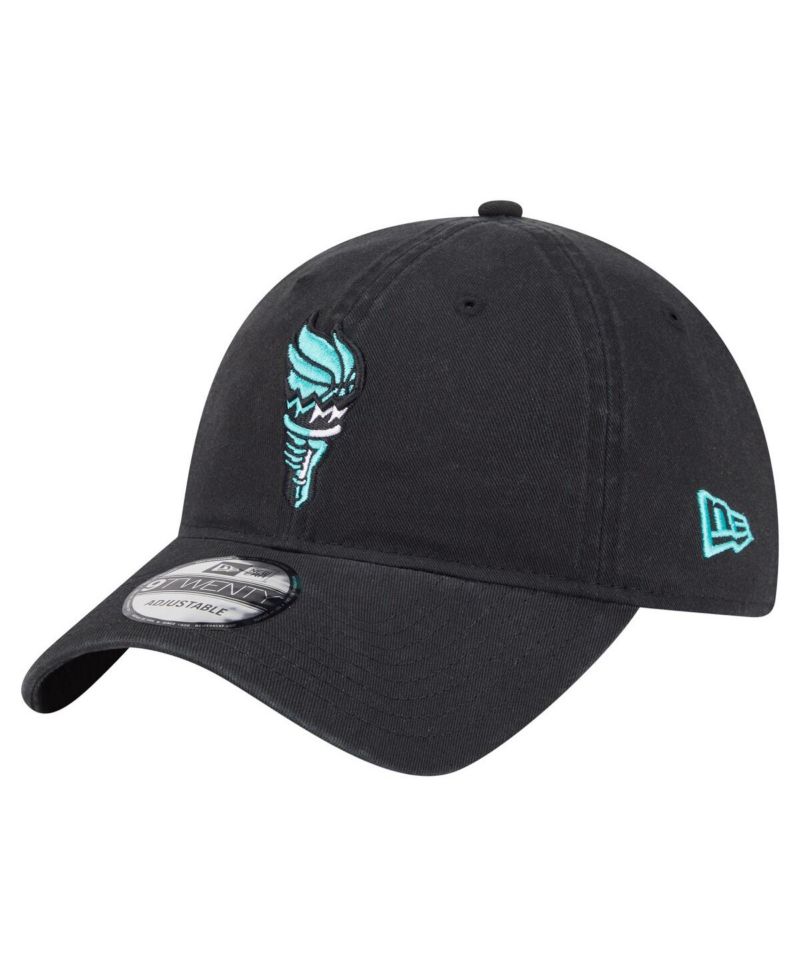 Men's and Women's Black New York Liberty Core Alt Logo 9TWENTY Adjustable Hat