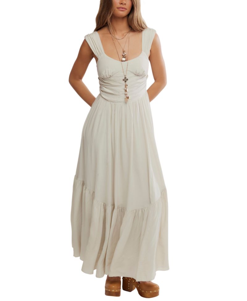Women's Sasha Sweetheart Viscose Maxi Solid Dress