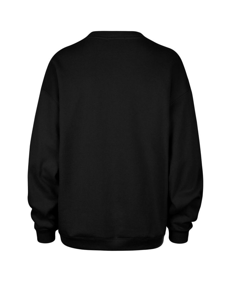Women's Black New England Patriots Arch Cloud Oversized Sweatshirt