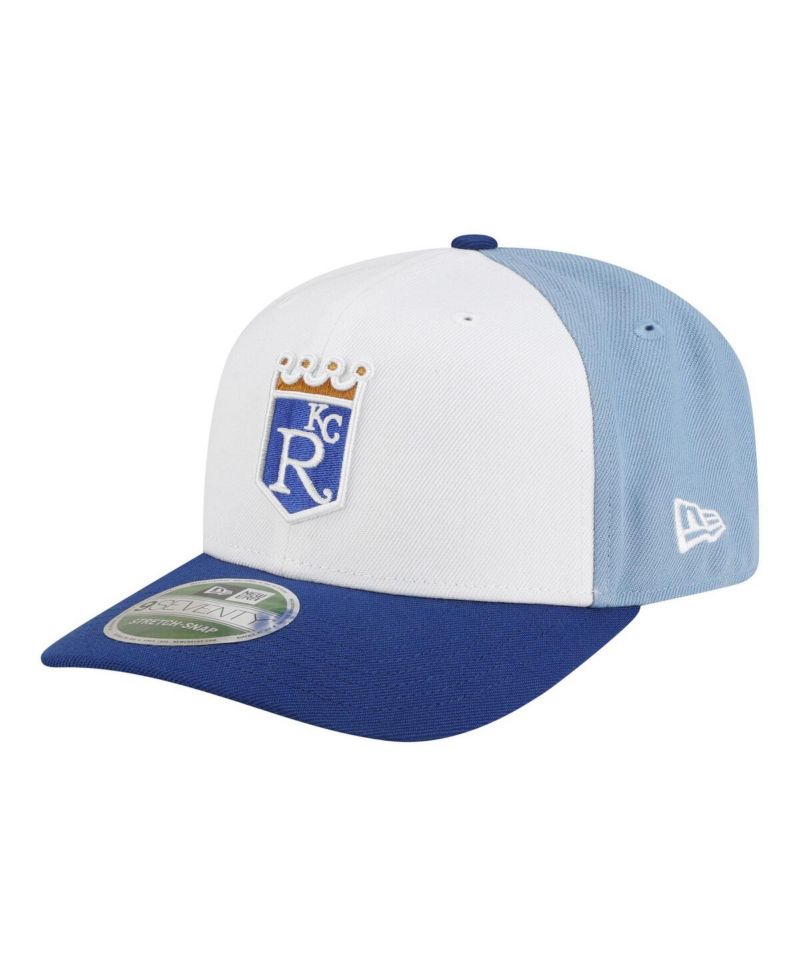 Men's White/Light Blue Kansas City Royals Player Replica 9SEVENTY Adjustable Hat