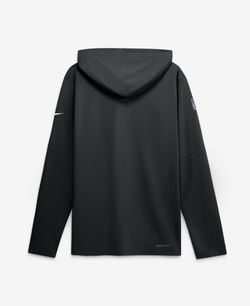 Men's Black Washington Commanders Sideline Dri-FIT Long Sleeve Hooded T-Shirt
