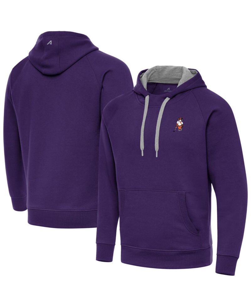 Men's Purple Clemson Tigers Golfer Victory Raglan Pullover Hoodie