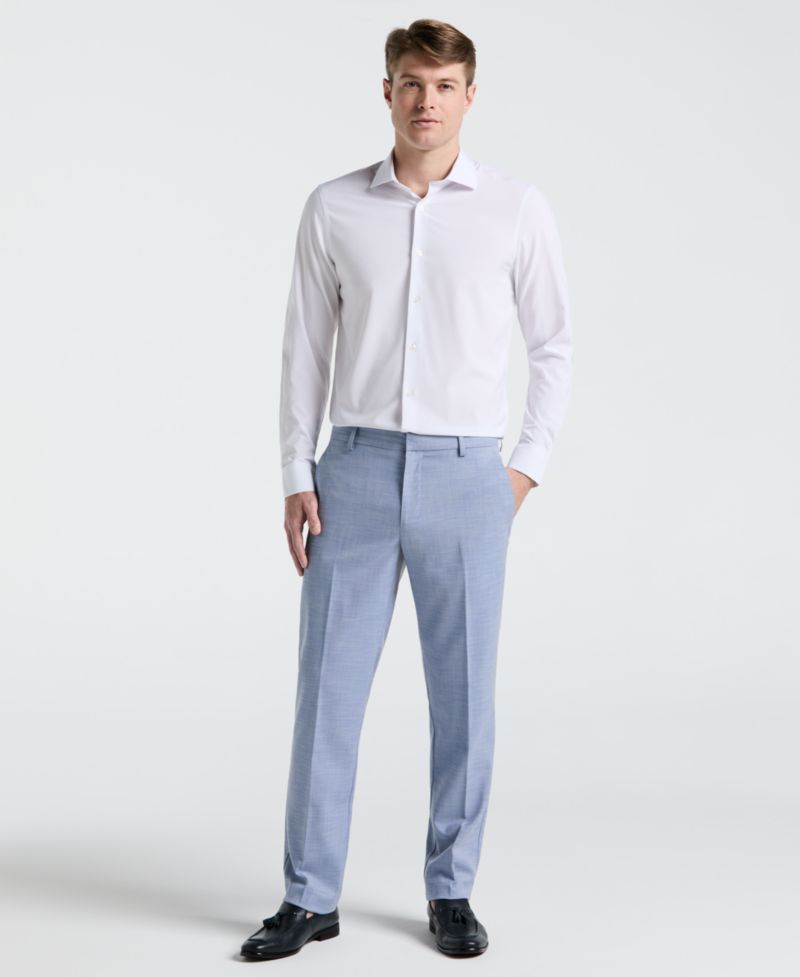 Men's Modern-Fit Sharkskin Dress Pants
