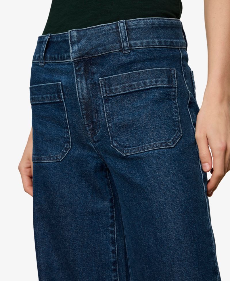 Petite Mid-Rise Wide-Leg Jeans