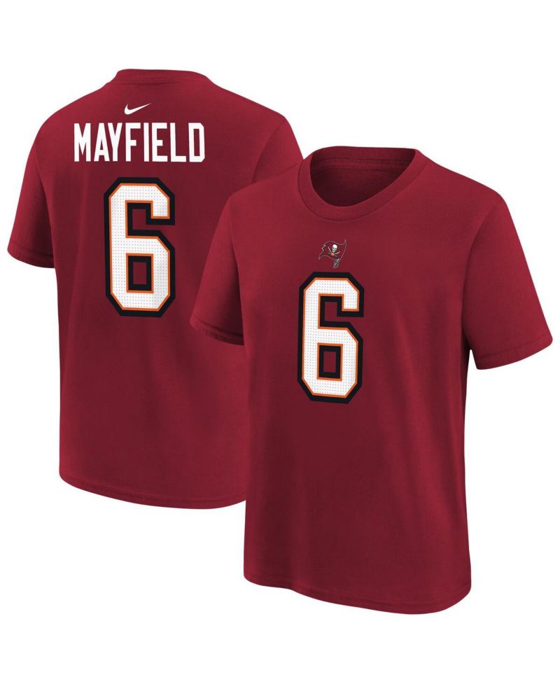Men's Baker Mayfield Red Tampa Bay Buccaneers Player Name & Number T-Shirt