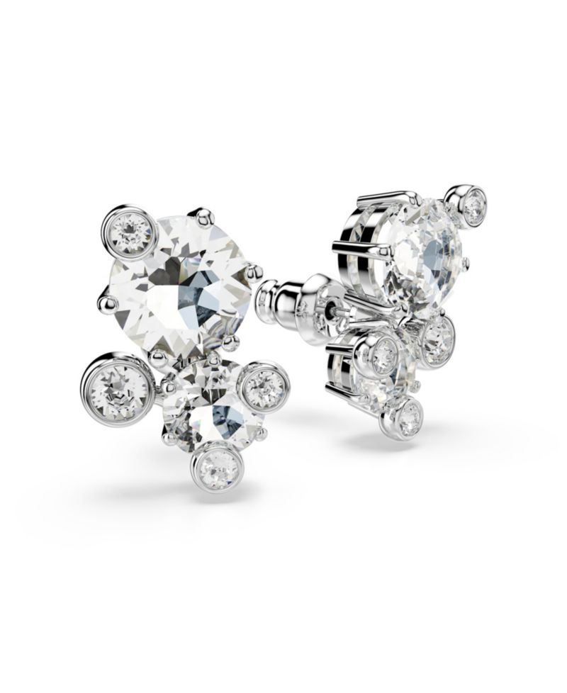 Constella Rhodium Plated Stud Earrings