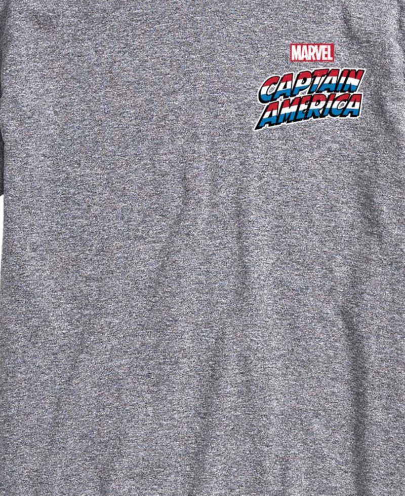 Men's Captain America Flag Retro Short-Sleeve Graphic T-Shirt