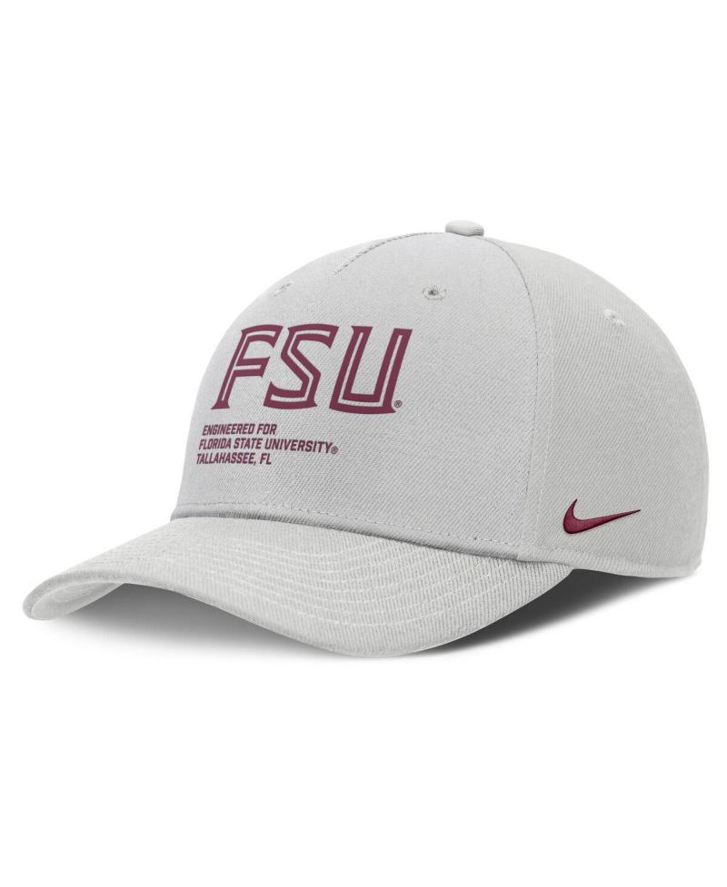 Men's Gray Florida State Seminoles 2025 Sideline Dust Pinched Rise Adjustable Hat