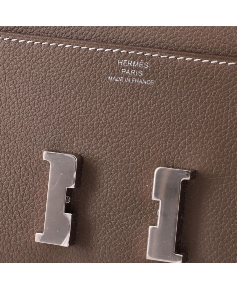 Pre-Owned Hermes Constance To Go Wallet Evercolor