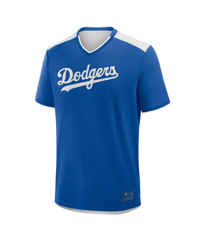 Men's Royal Los Angeles Dodgers Walk Off V-Neck T-Shirt