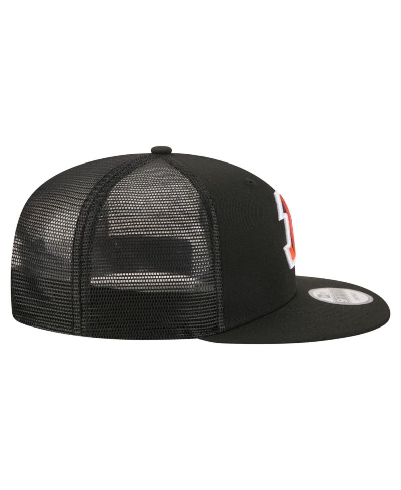 Men's Black Cincinnati Bengals Core Team 9FIFTY Trucker Snapback Hat
