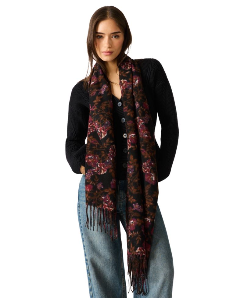 Floral Printed Midweight Scarf