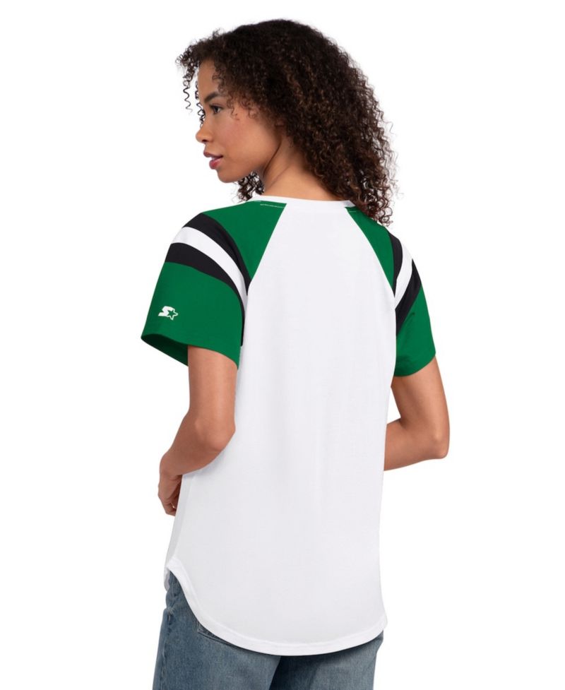 Women's White Philadelphia Eagles Game On Notch Neck T-Shirt