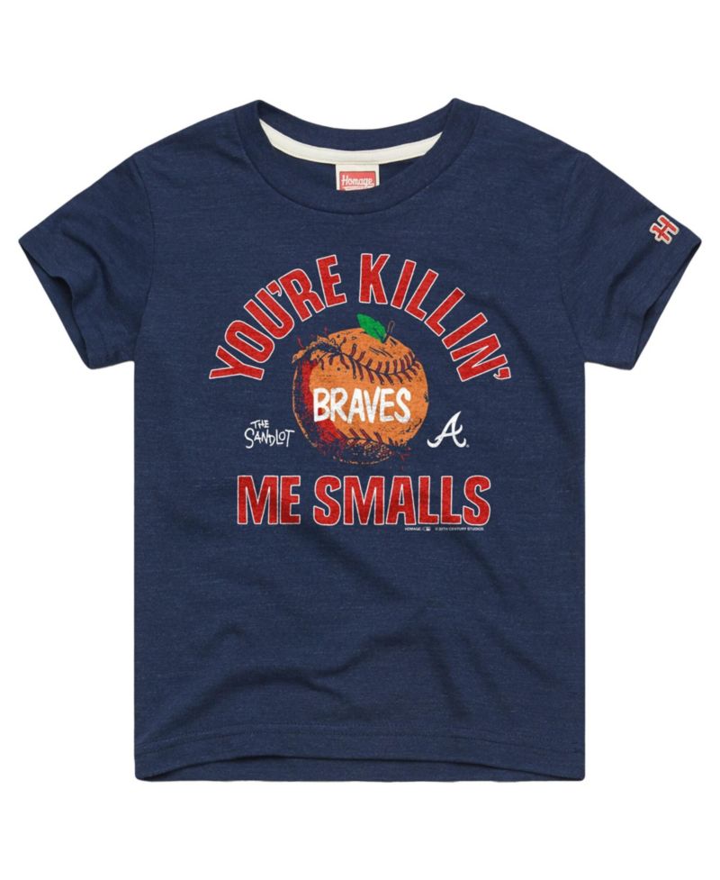 Big Boys and Girls Navy Atlanta Braves x The Sandlot Tri-Blend T-Shirt
