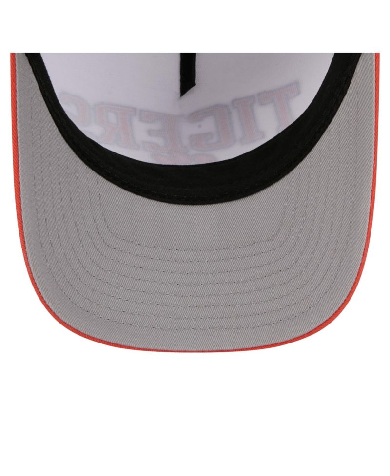 Men's White/Orange Clemson Tigers Arch Two-Tone Rope 9FORTY A-Frame M-Crown Adjustable Hat