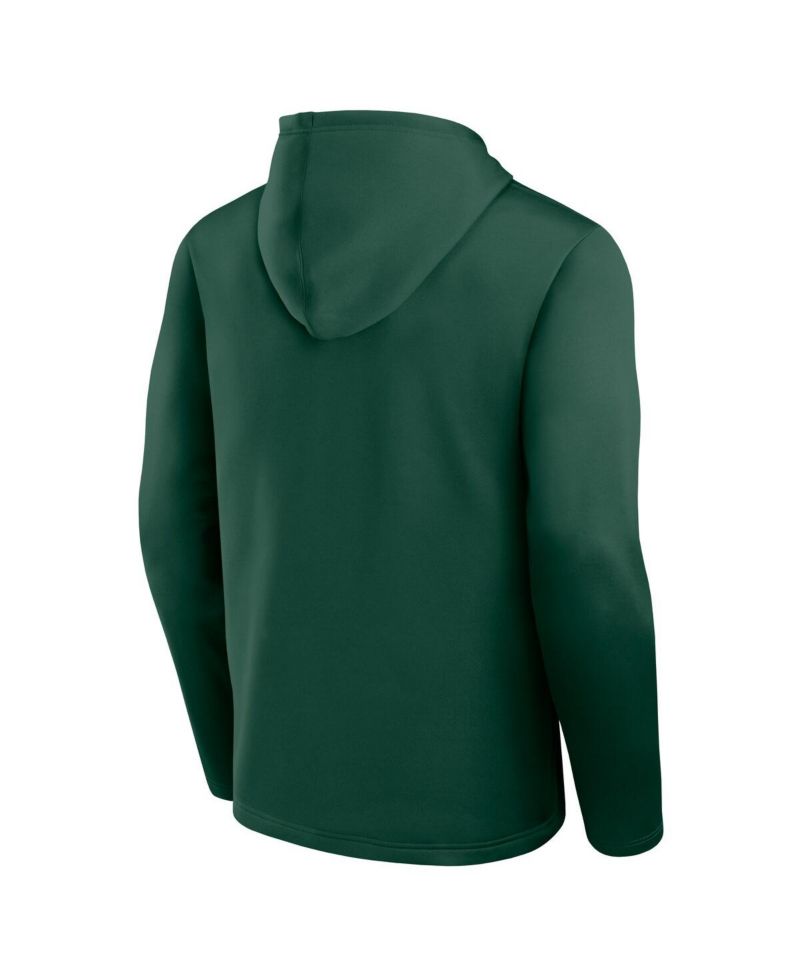 Men's Hunter Green Milwaukee Bucks Head Start Pullover Hoodie
