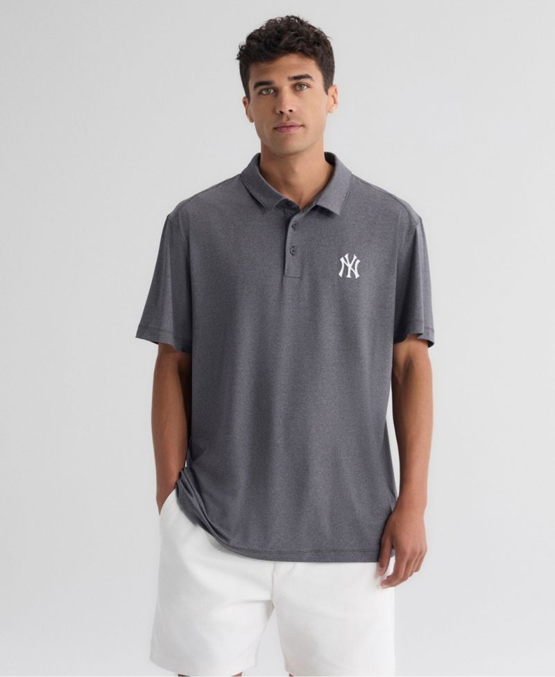 Men's Charcoal New York Yankees Clutch Polo Shirt