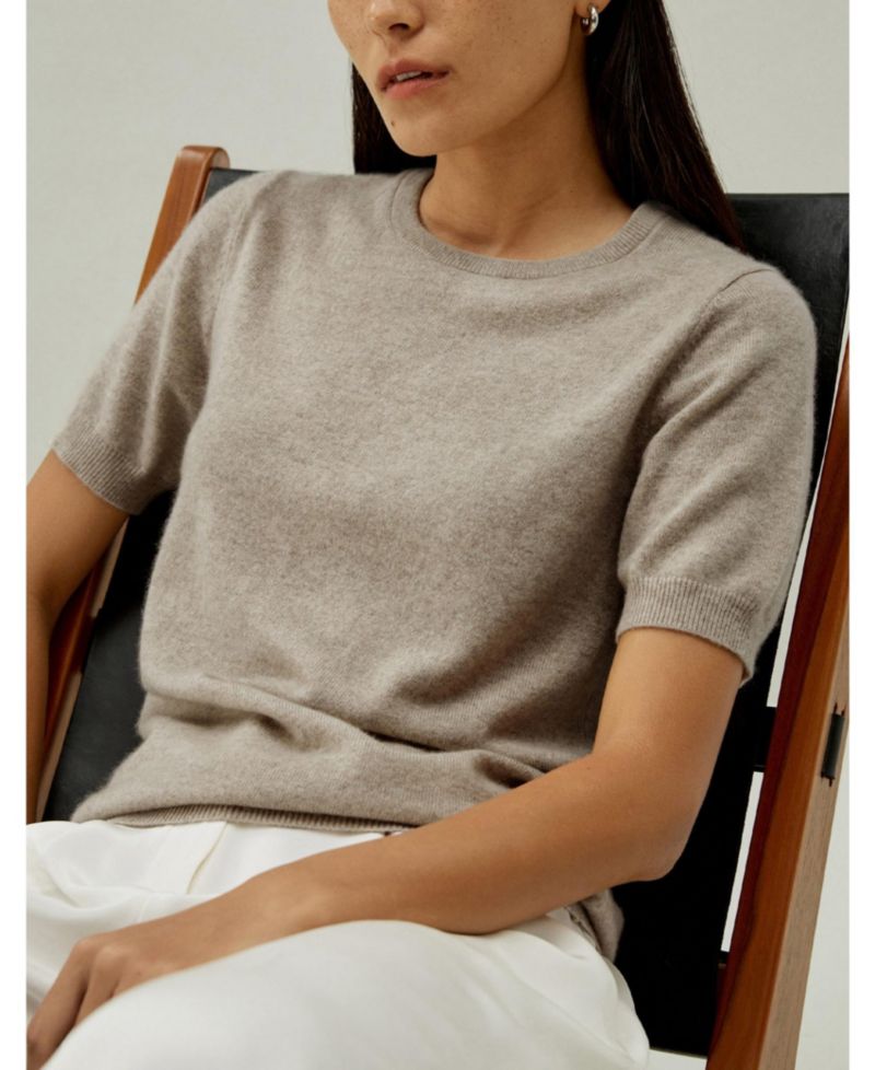 Women's Baby Cashmere Crew Neck Knit Top