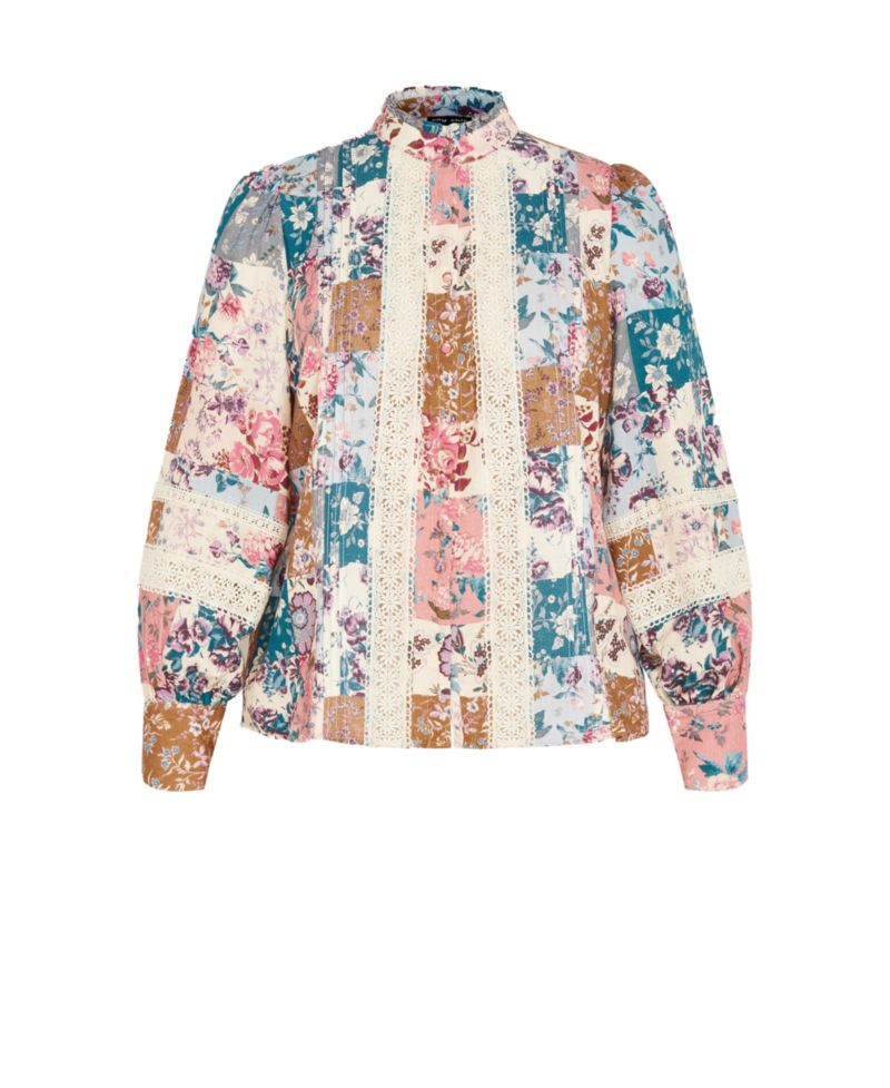 Plus Size Whimsical Print Shirt