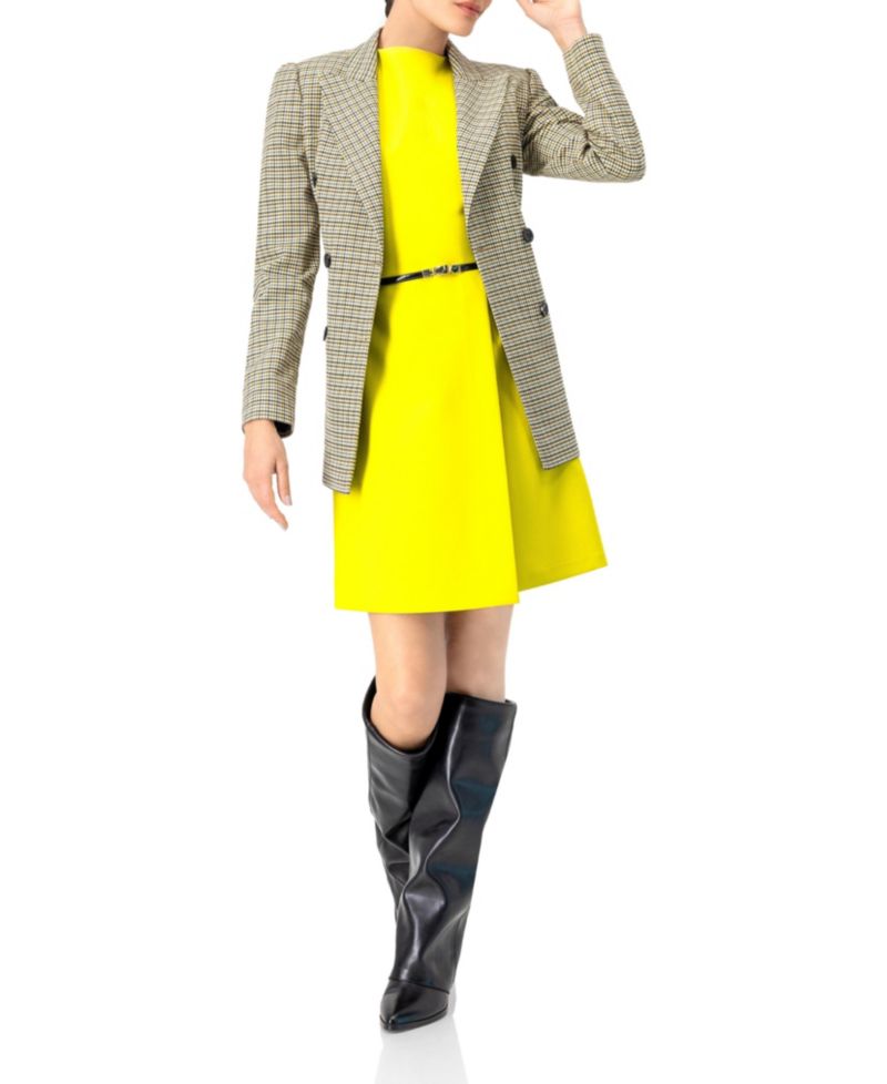 Women's Double-Breasted Checkered Blazer