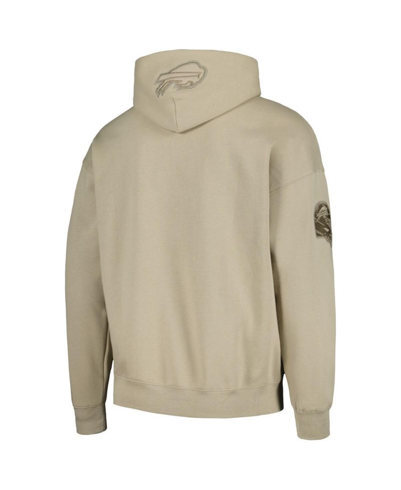 Men's Josh Allen Tan Buffalo Bills Player Name and Number Pullover Hoodie