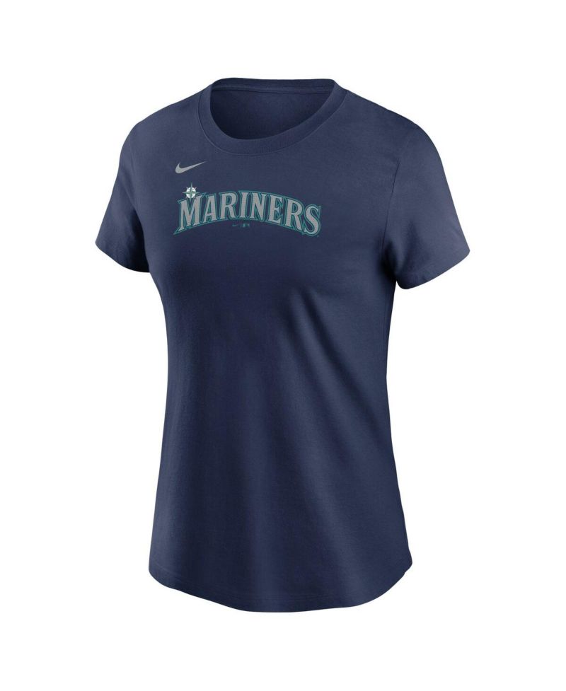 Women's Cal Raleigh Navy Seattle Mariners Fuse Name & Number T-Shirt