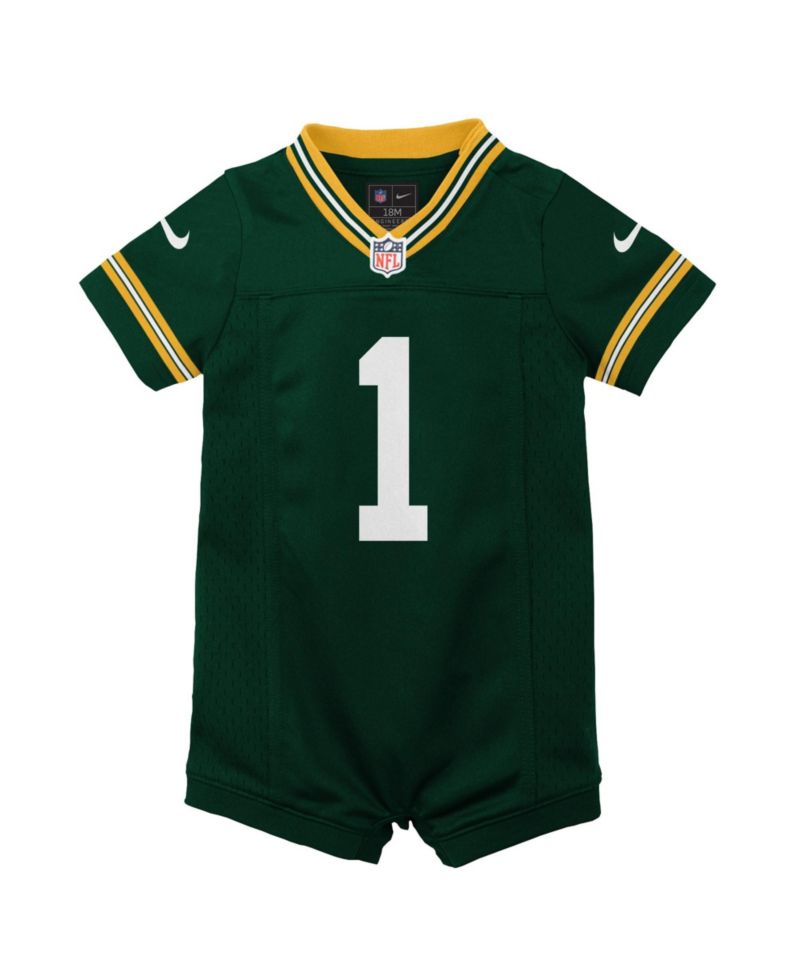 Baby Boys and Girls Micah Parsons Green Green Bay Packers Romper Game Jersey