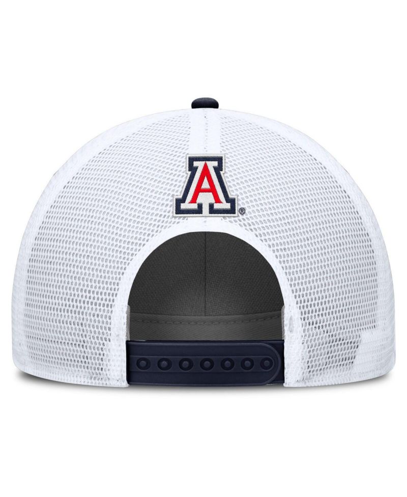 Men's Navy/White Arizona Wildcats 2025 On-Field Rise Patch Trucker Adjustable Hat