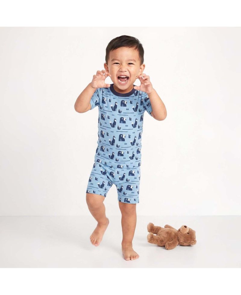 Kids' 6-14 Fair Trade 100 Percentage Organic Cotton Tight Fit Shortie Pajamas Set