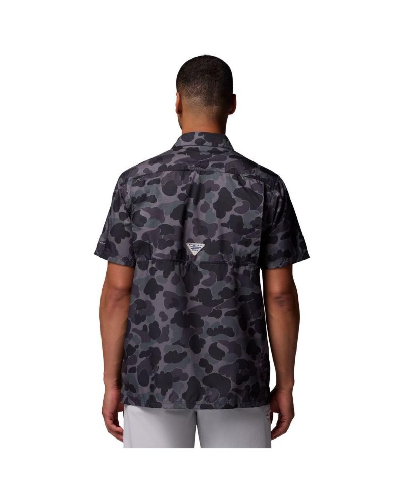 Men's Black Ohio State Buckeyes Super Slack Tide Omni-Wick Button-Up Shirt