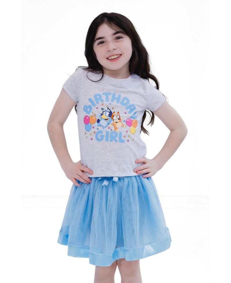 Girls' (5-12) 2-Piece T-Shirt and Skirt Set
