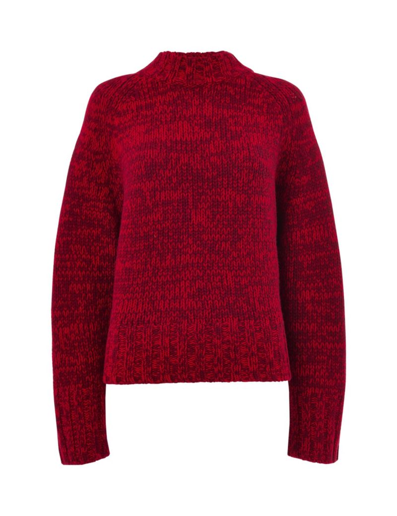 Women's Chunky Wool Fleck Knit Sweater