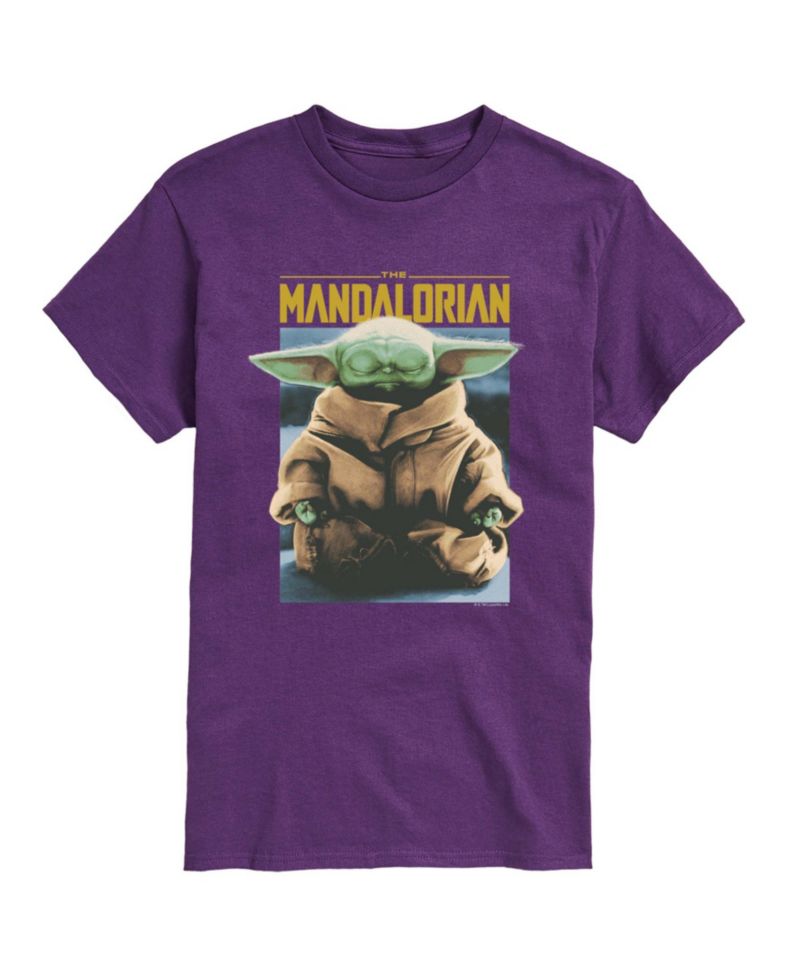 Men's The Mandalorian Meditate Child Short-Sleeve Graphic T-Shirt