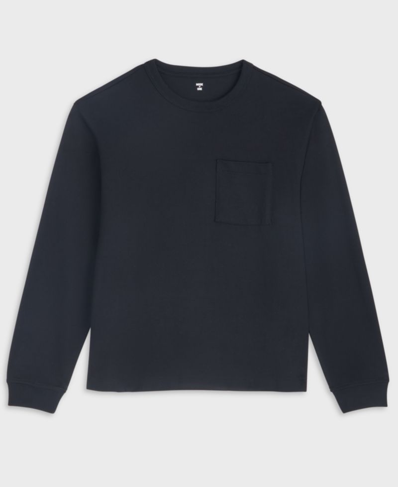 Men's Long-Sleeve Relaxed-Fit Pocket T-Shirt