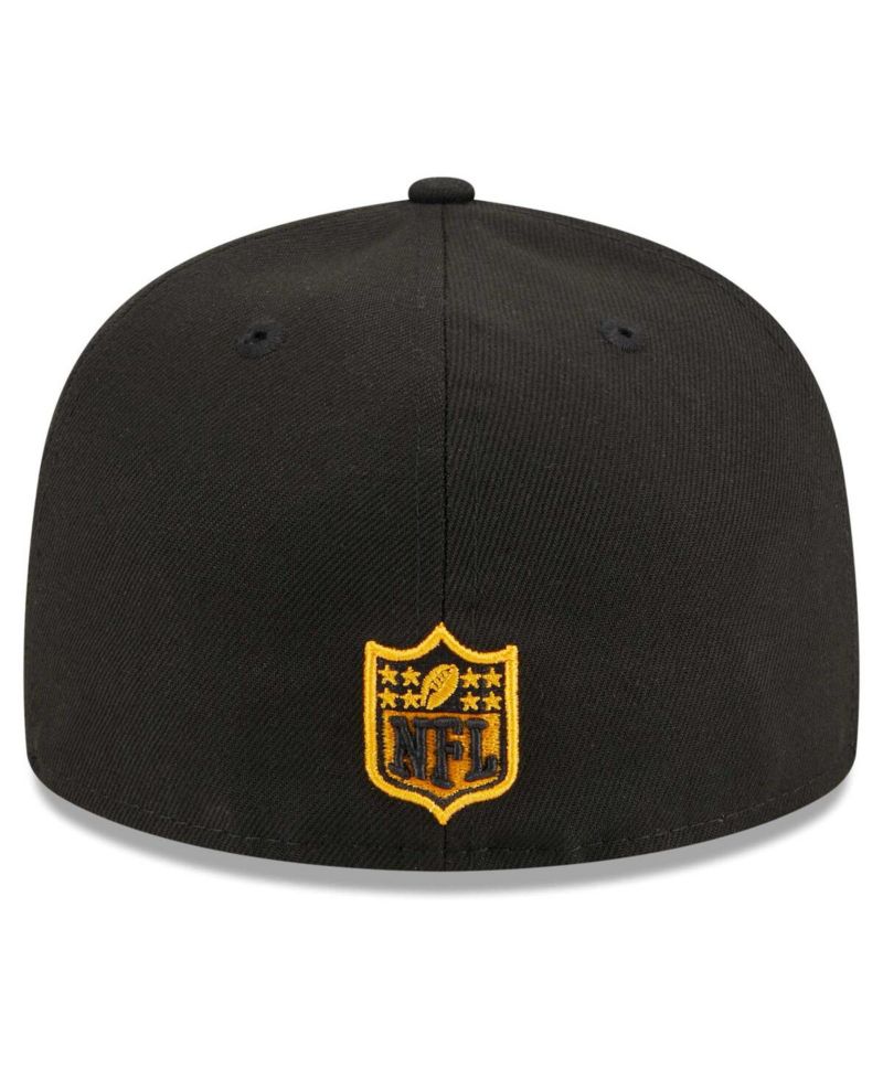 Men's Black Pittsburgh Steelers Main Patch 59FIFTY Fitted Hat
