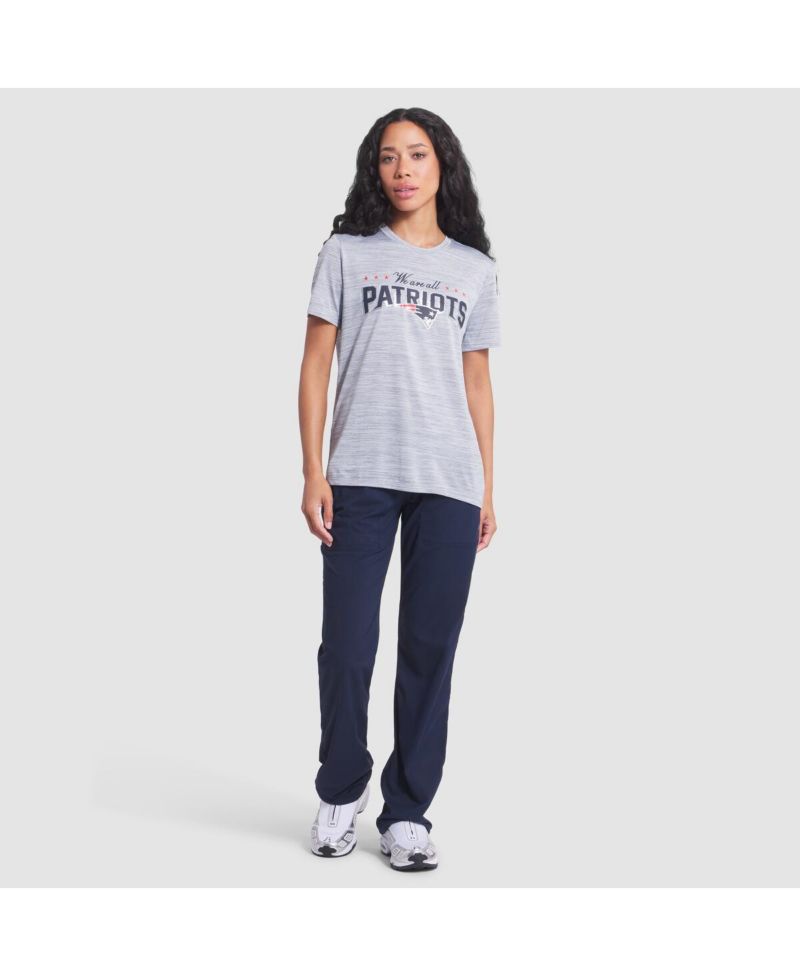 Women's Silver New England Patriots 2025 Rivalries Collection Sideline Velocity Dri-FIT T-Shirt