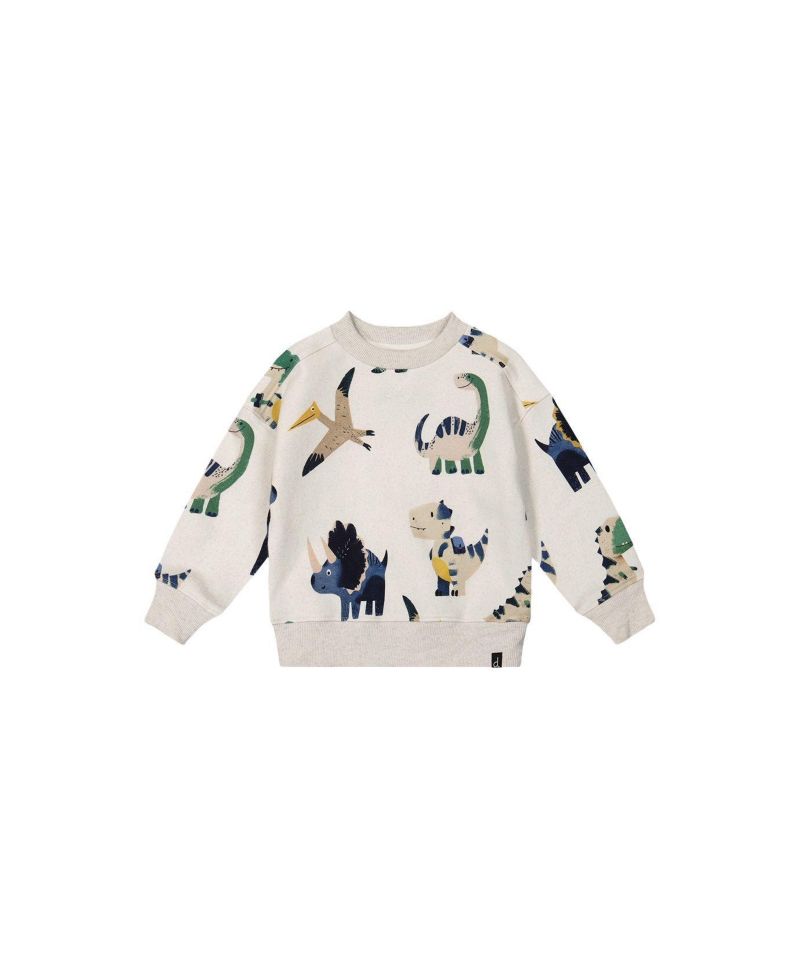 Little Boys (6-8) Fleece Sweatshirt Dinosaur Print