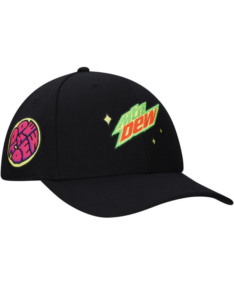 Men's Black Mountain Dew The Dew Neon Adjustable Hat