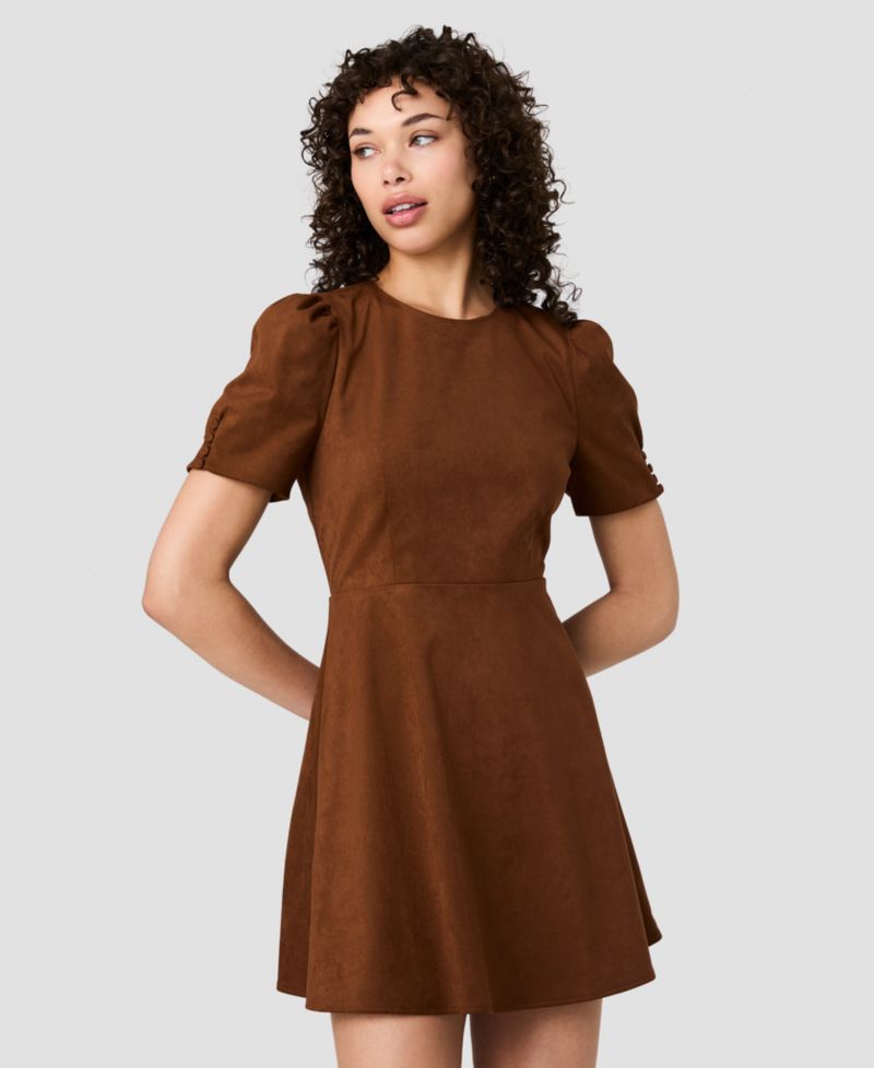Women's Jewel Neck Short-Sleeve Dress