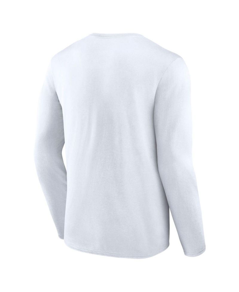 Men's White Tampa Bay Rays Press Box Long Sleeve T-Shirt