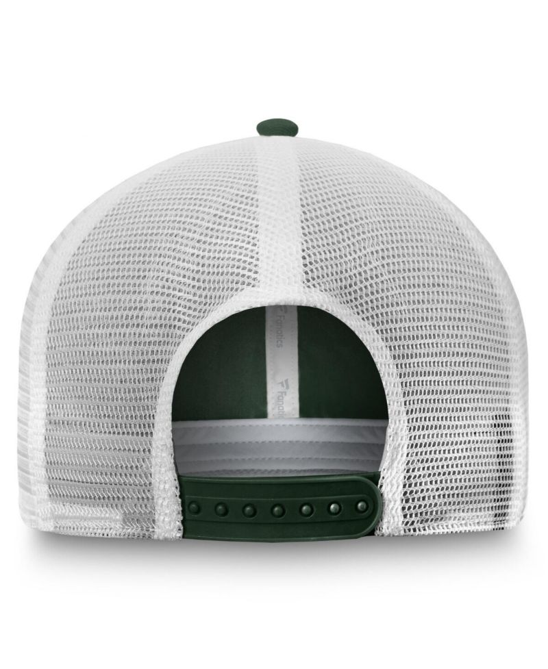 Men's Green/White Minnesota Wild Core Primary Logo Trucker Adjustable Hat