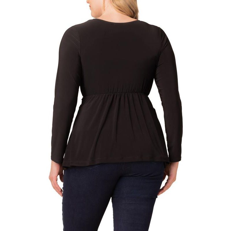 Plus Size Abigail Long Sleeve Twist Top