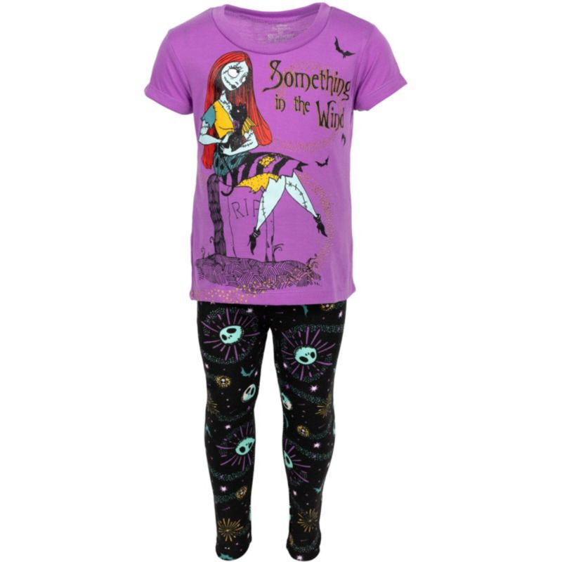 Little Girls Halloween 2-Piece T-Shirt and Leggings Set