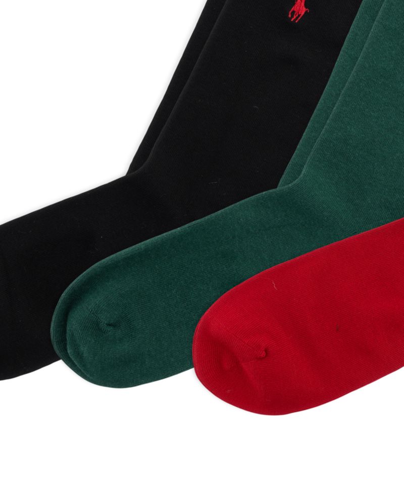 Men's and Women's Soft Touch Dress Rayon-Blend Crew Socks with Reinforced Heel & Toe, 3-Pack