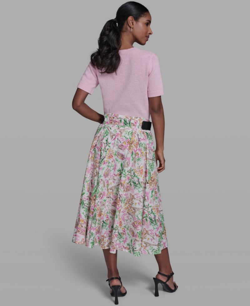 Women's All-Over Printed Midi Skirt