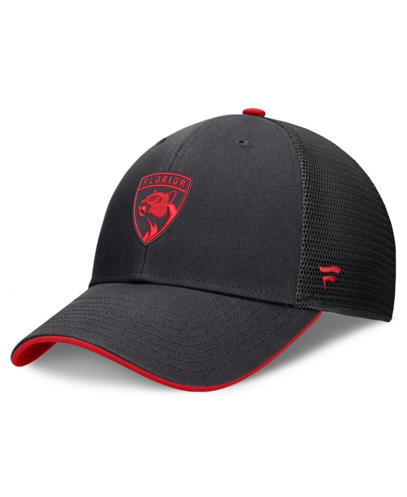 Men's Black Florida Panthers Fundamental Limits Trucker Adjustable Hat