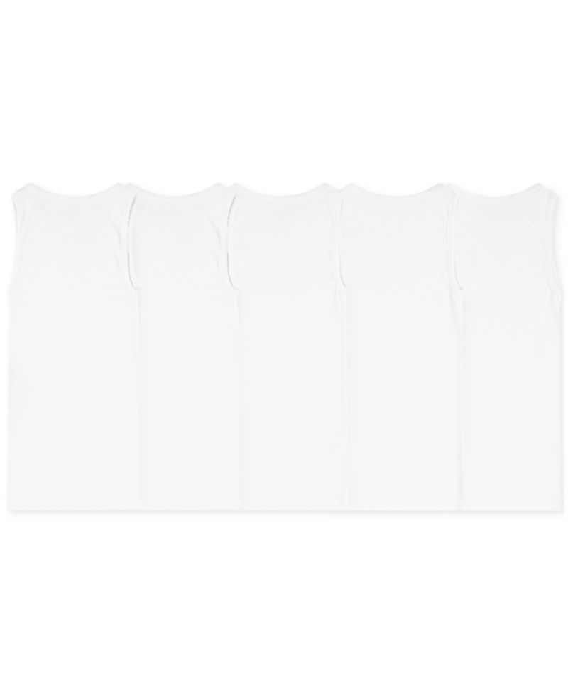 Big Boys Tank Undershirts, 5 Pack