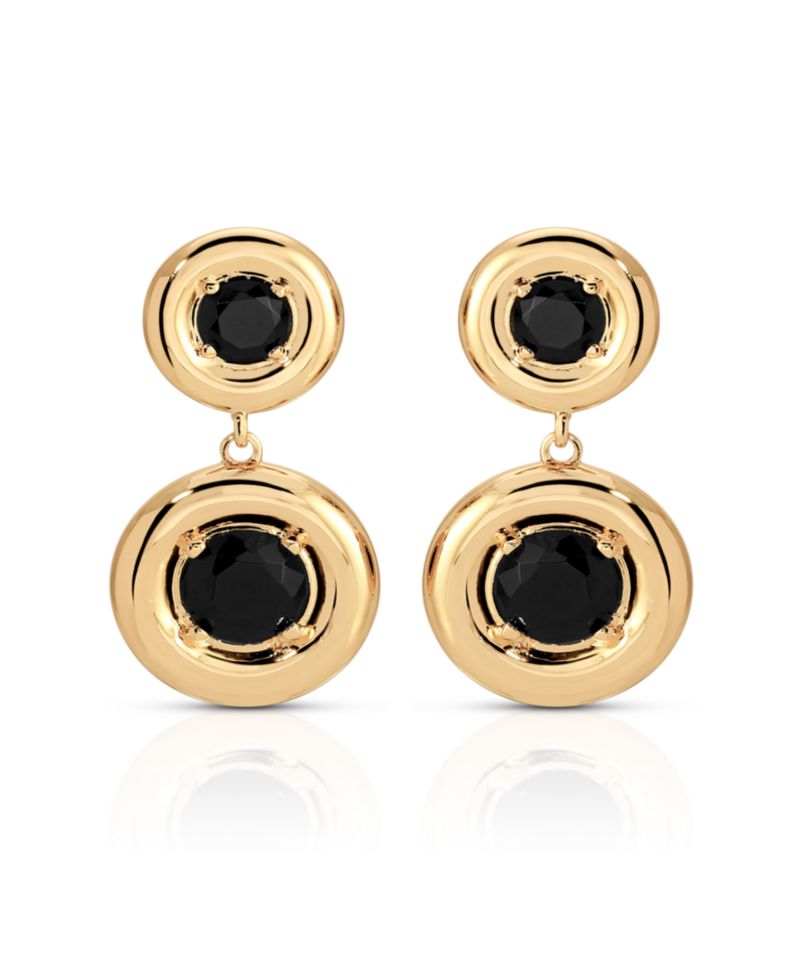 Gold Plated Orbit Crystal Earrings